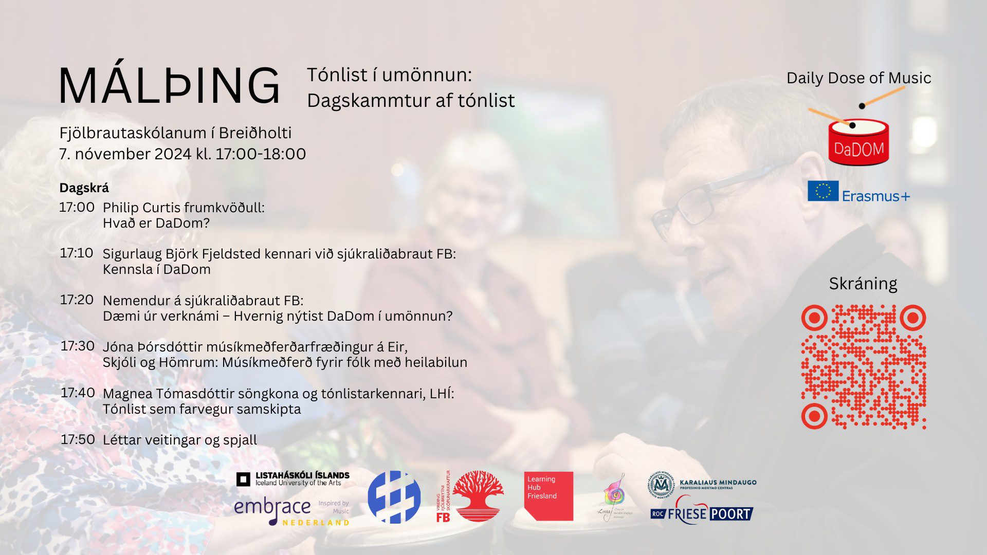 Málþing: Tónlist í umönnun