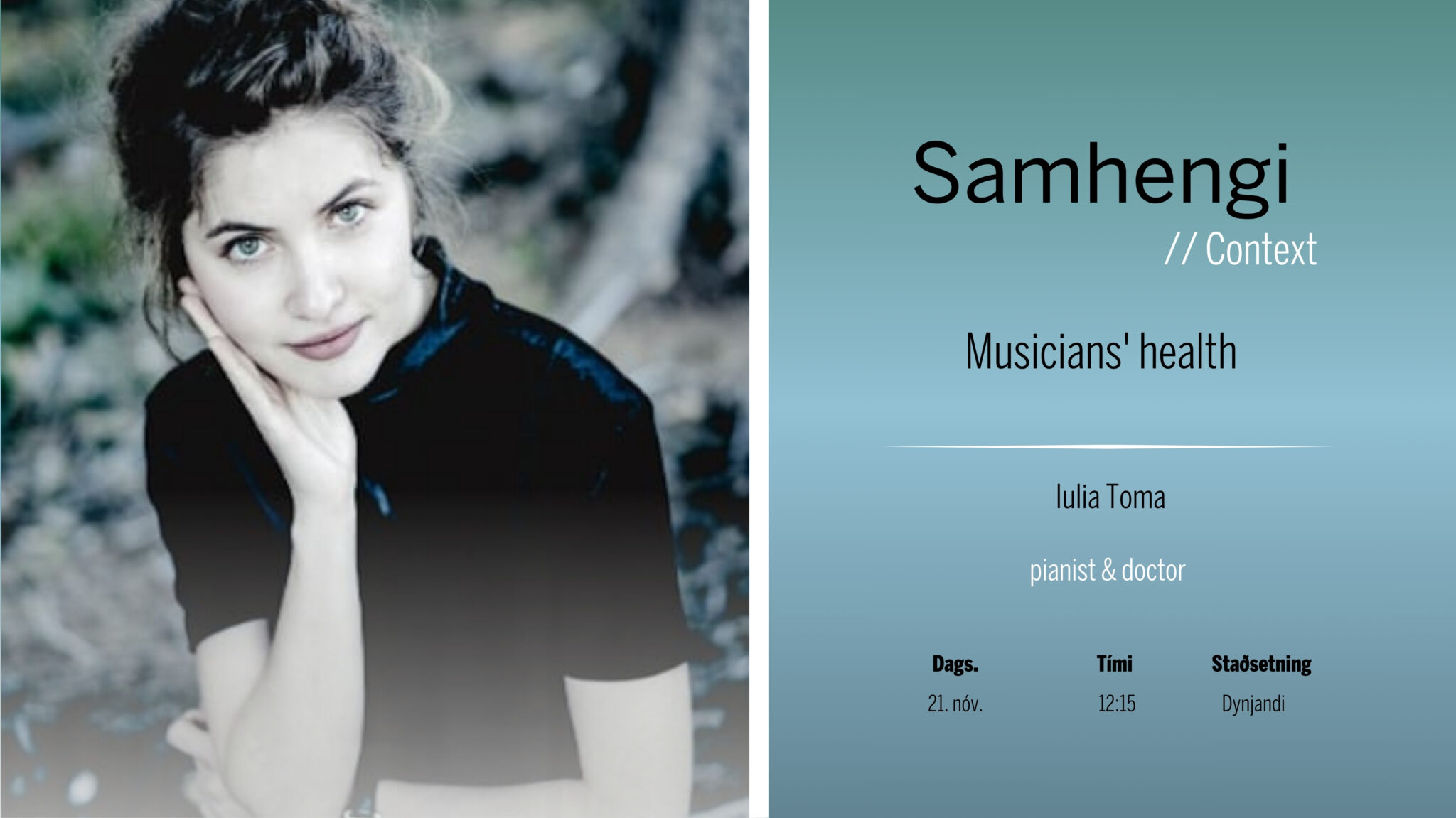 Samhengi: Musicians’ health – Iulia Toma
