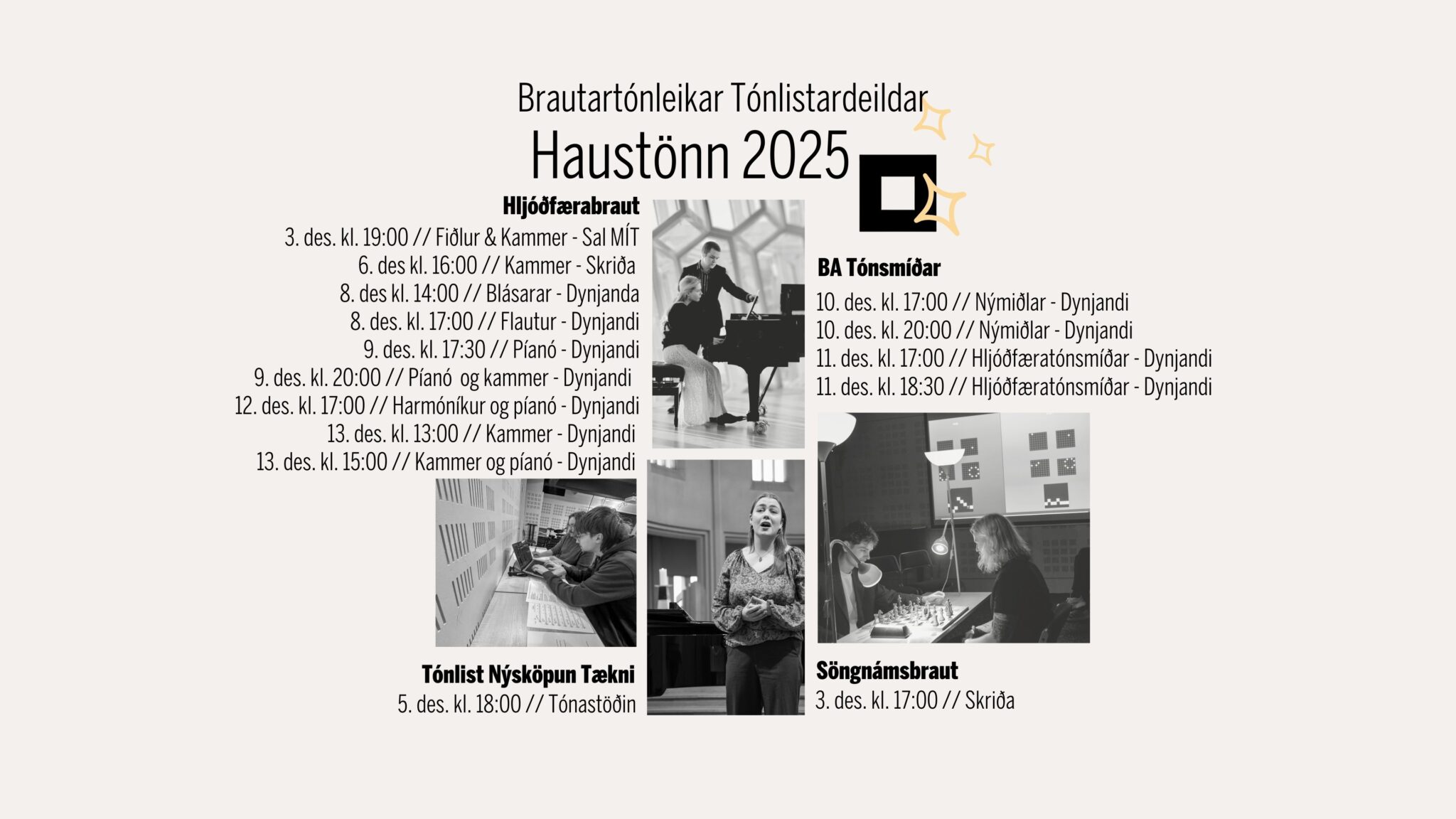 Brautartónleikar haustannar // Tónlistardeild